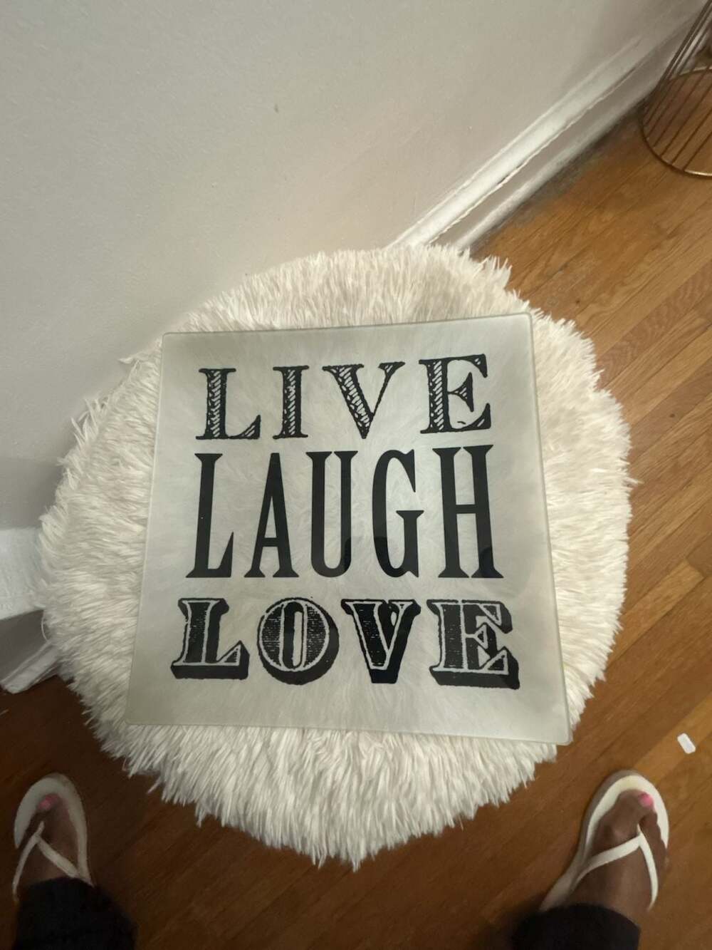 Live Laugh Love Glass Platter  Board